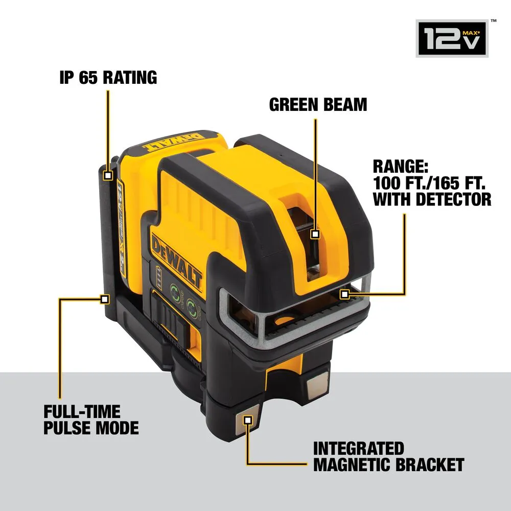 DeWALT DW0825LG-K 12V MAX 5 Spot Combination Laser