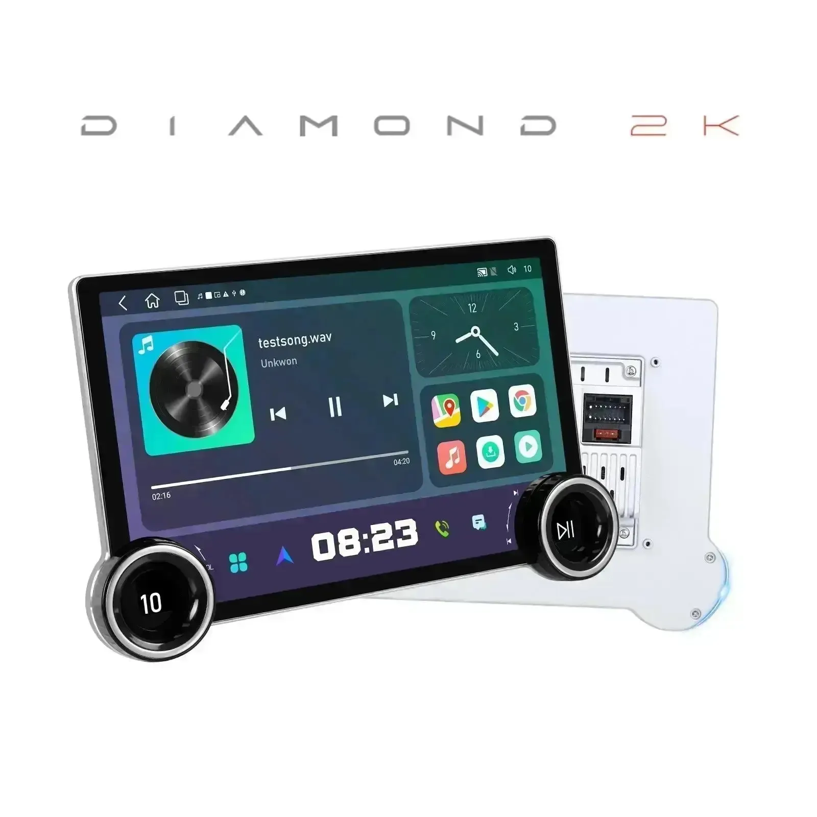 Diamond 2K - 11.5 Inch Dual Knob Android Multimedia Entertainment Unit - Toyota Hilux (05-14) M/C