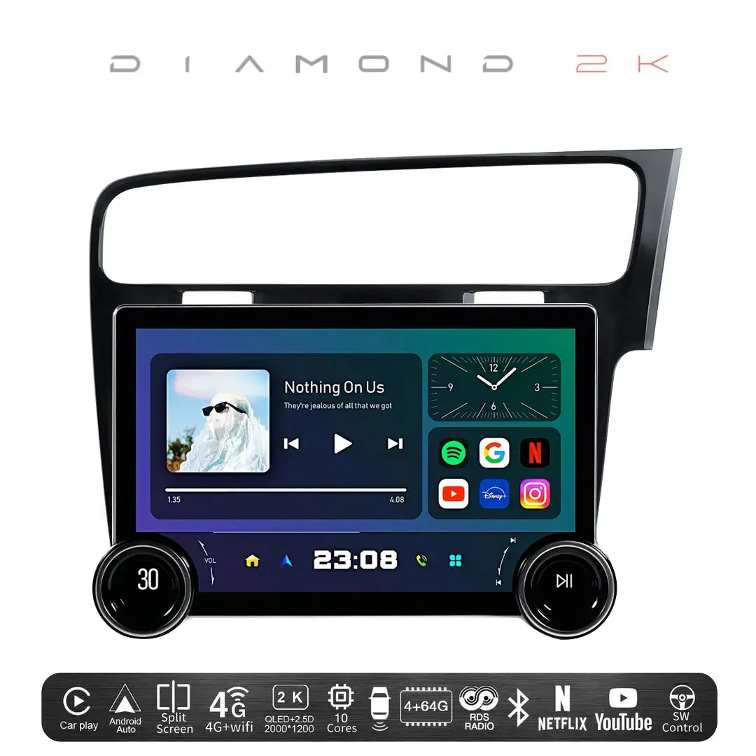 Diamond 2K - 11.5 Inch Dual Knob Android Multimedia Entertainment Unit - VW Golf 7