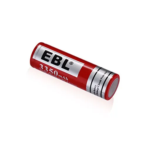 EBL LN-8192 3.7V 20650 3350mAh Rechargeable Li-Ion Lithium Ion Battery with Included Storage Case for Portable and Emergency Electronics (Pack of 2)