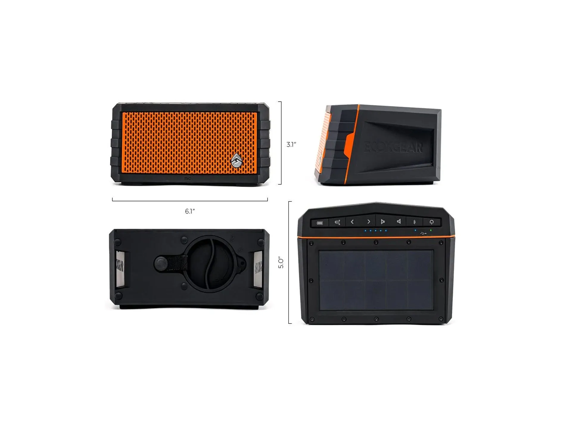 Ecoxgear Sol Jam - Solar Powered Stereo Sound Speaker