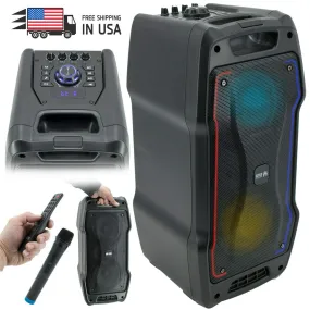 EMB PKL1700 800 Watt Karaoke Rechargeable Portable Speaker w/Mic, USB, SD, Bluetooth, Remote