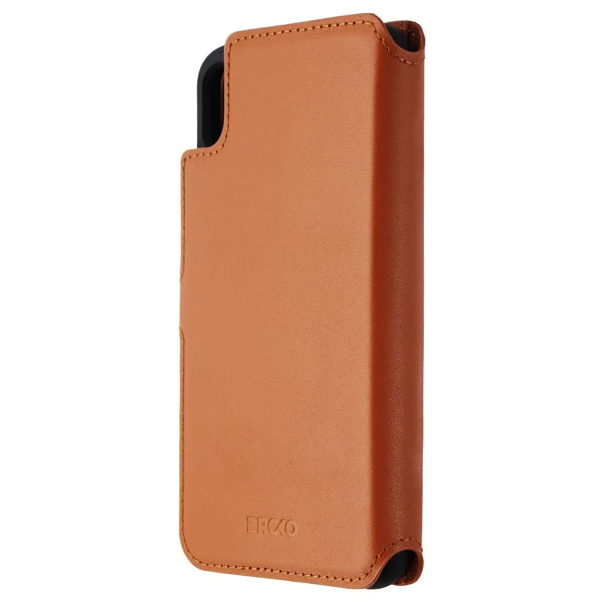 Ercko 2-in1 Magnet Wallet and Case for Apple iPhone Xs Max - Brown/Black