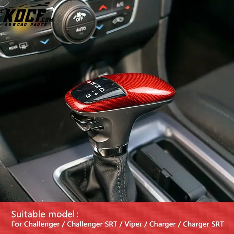 ES Carbon Fiber Car Interior Accessories Car Gear Knob For Challenger Charger Viper