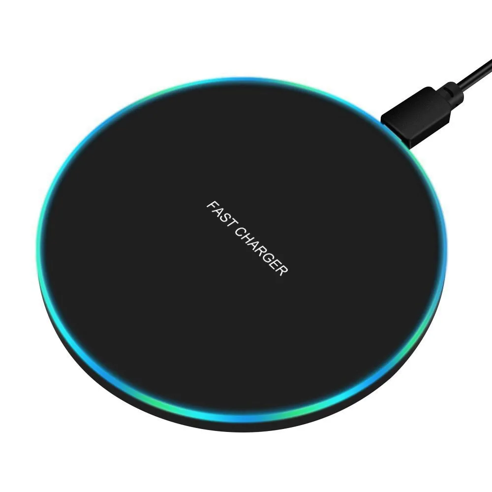 FDGAO 10W Fast Wireless Charger For Samsung Galaxy S10 S9/S9  S8 Note 9 USB Qi Charging Pad for iPhone 11 Pro XS Max XR X 8 Plus