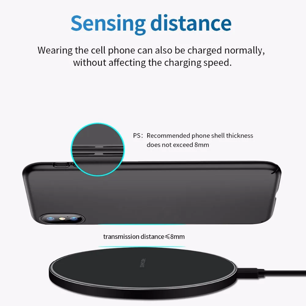 FDGAO 10W Fast Wireless Charger For Samsung Galaxy S10 S9/S9  S8 Note 9 USB Qi Charging Pad for iPhone 11 Pro XS Max XR X 8 Plus