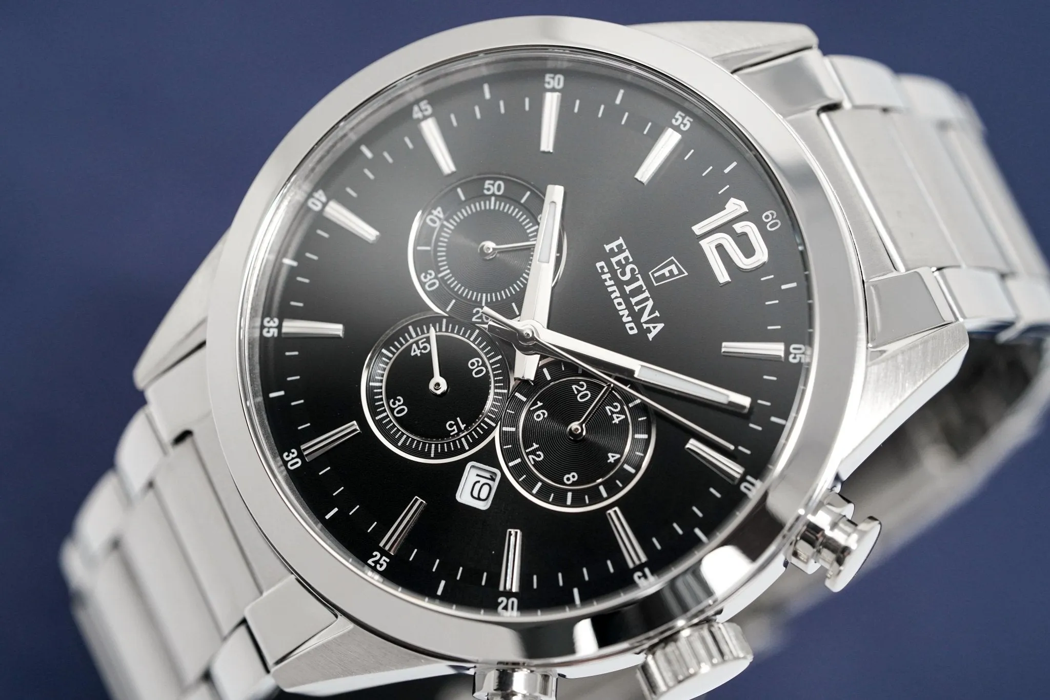 Festina Watch Black Timeless Chrono Stainless Steel F20343-8