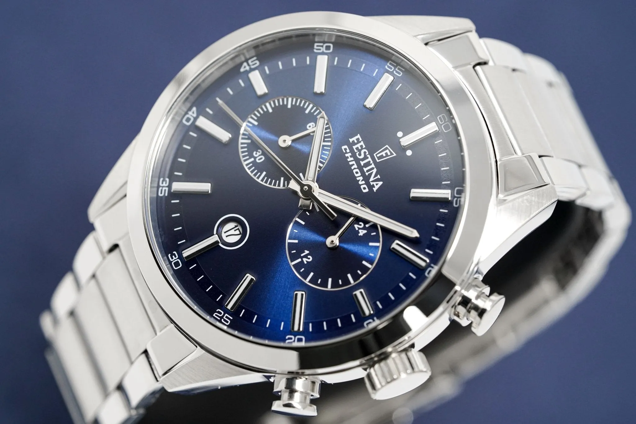 Festina Watch Blue Chrono Stainless Steel F16826-B