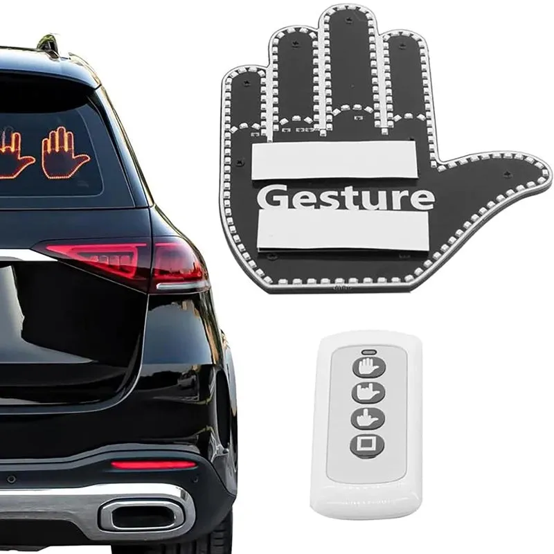 Finger Gesture Vehicle Light For Road Hand Signal with Remote Control- Battery Operated