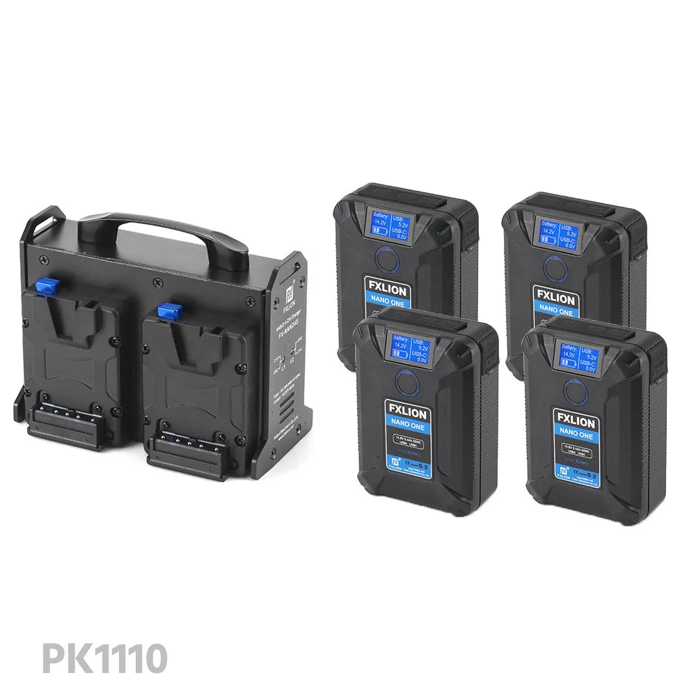 FXLION NANO 4-channel QUAD V-mount charger For Nano One/Two