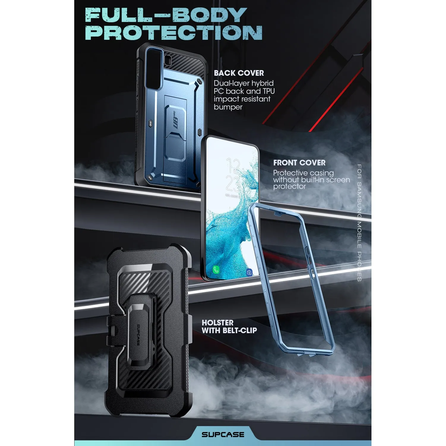 Galaxy S22 Unicorn Beetle PRO Rugged Case-Metallic Blue