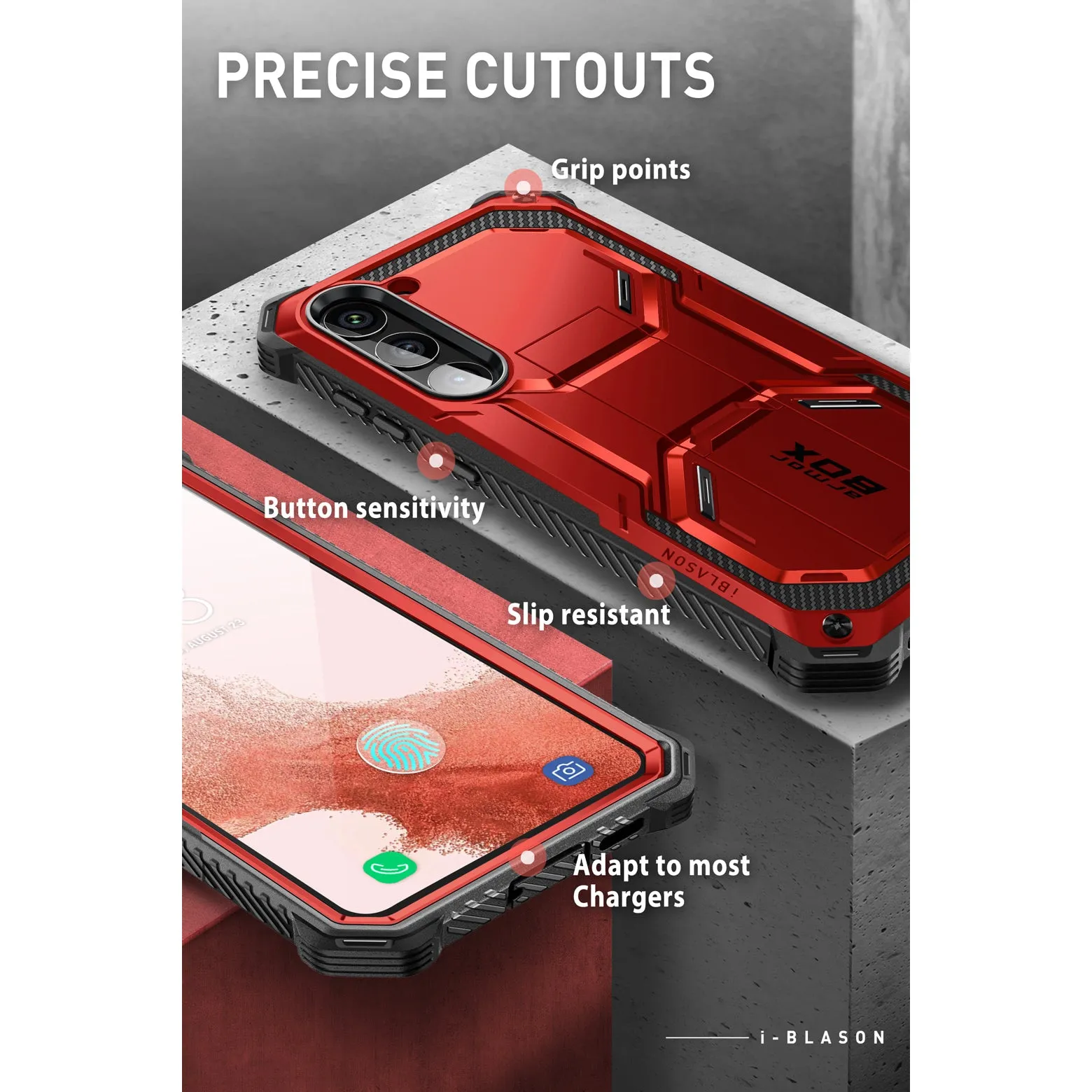 Galaxy S23  Armorbox Case - Metallic Red