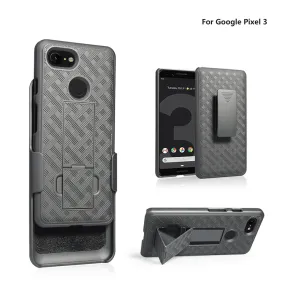 Google Pixel 3 Case, Slim Rotating Swivel Clip Rugged Holster Shell Combo Belt Clip Cover