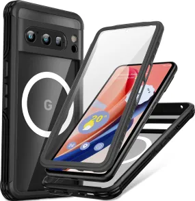 Google Pixel 8 Pro Drop Resistant  Heavy Duty Protection Case Black