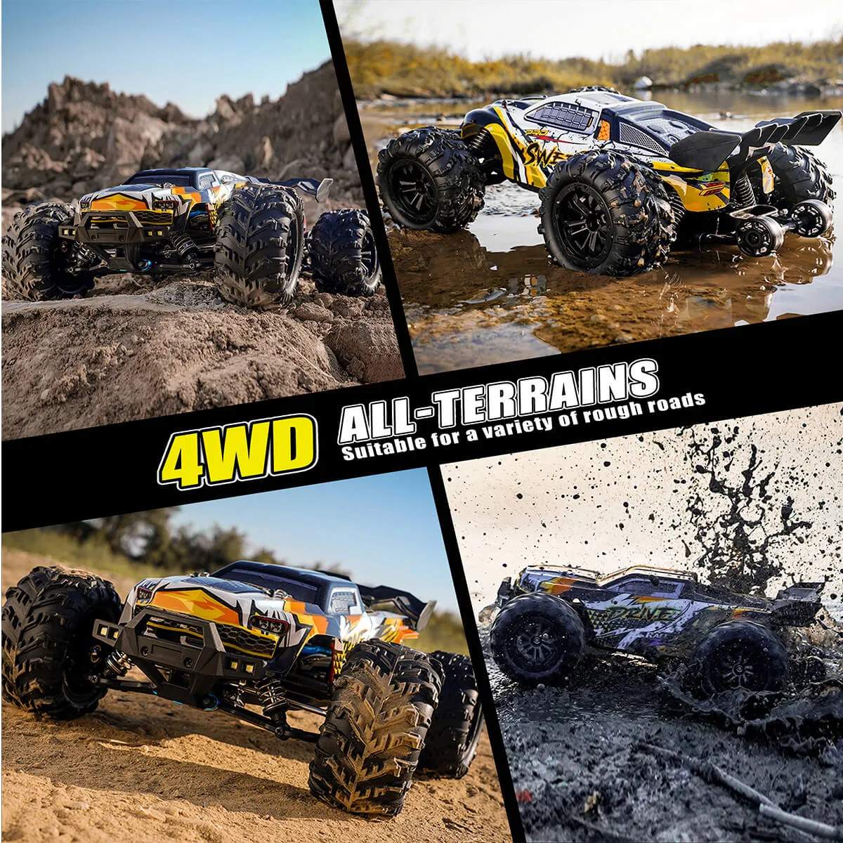 High Speed Brushless RC Racing Car 1/14 Fast RTR Off-Road Truck Electric Powered Remote Control Car