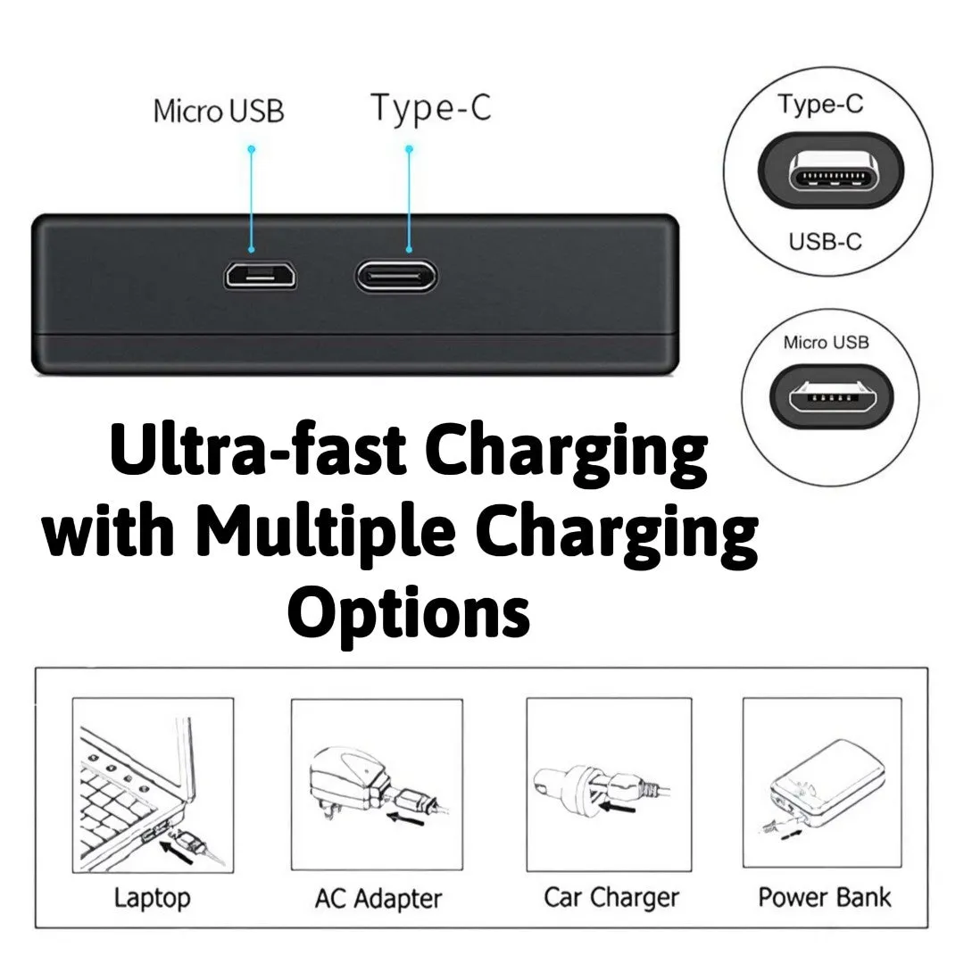 Hridz BLK22 Batteries & Charger for Panasonic Lumix G9 S5 GH6 GH5 GH5s