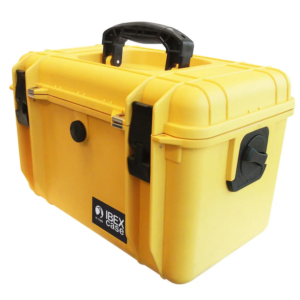 IBEX Protective Case 1560 with foam, 16.9 x 11.1 x 10.8", Yellow (IC-1560YL)