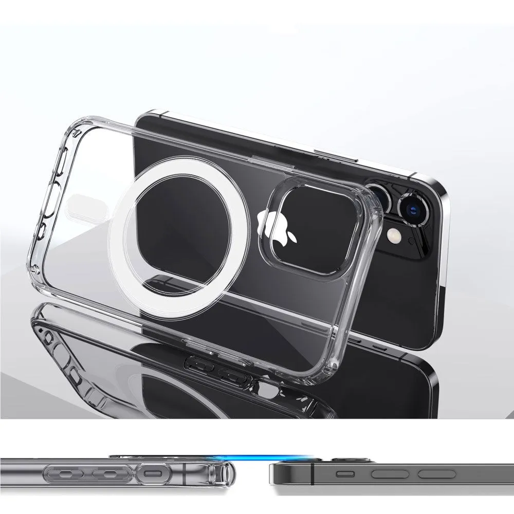 iPhone 12 Pro Max MagSafe Hybrid Case TPU Bumper Acrylic Back Air Cushion Drop Protection - Transparent