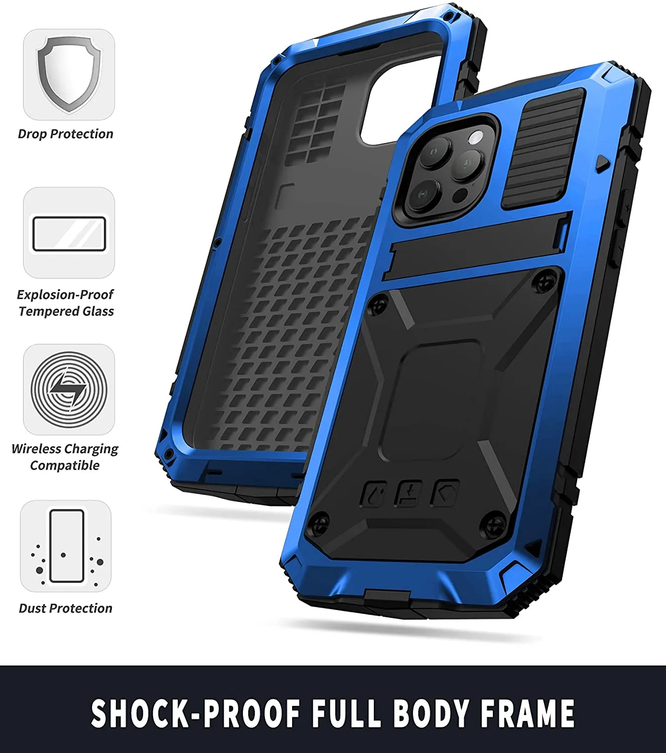 iPhone 13 Pro Max Metal Case with Kickstand | iPhone 13 Pro Max Aluminum Case