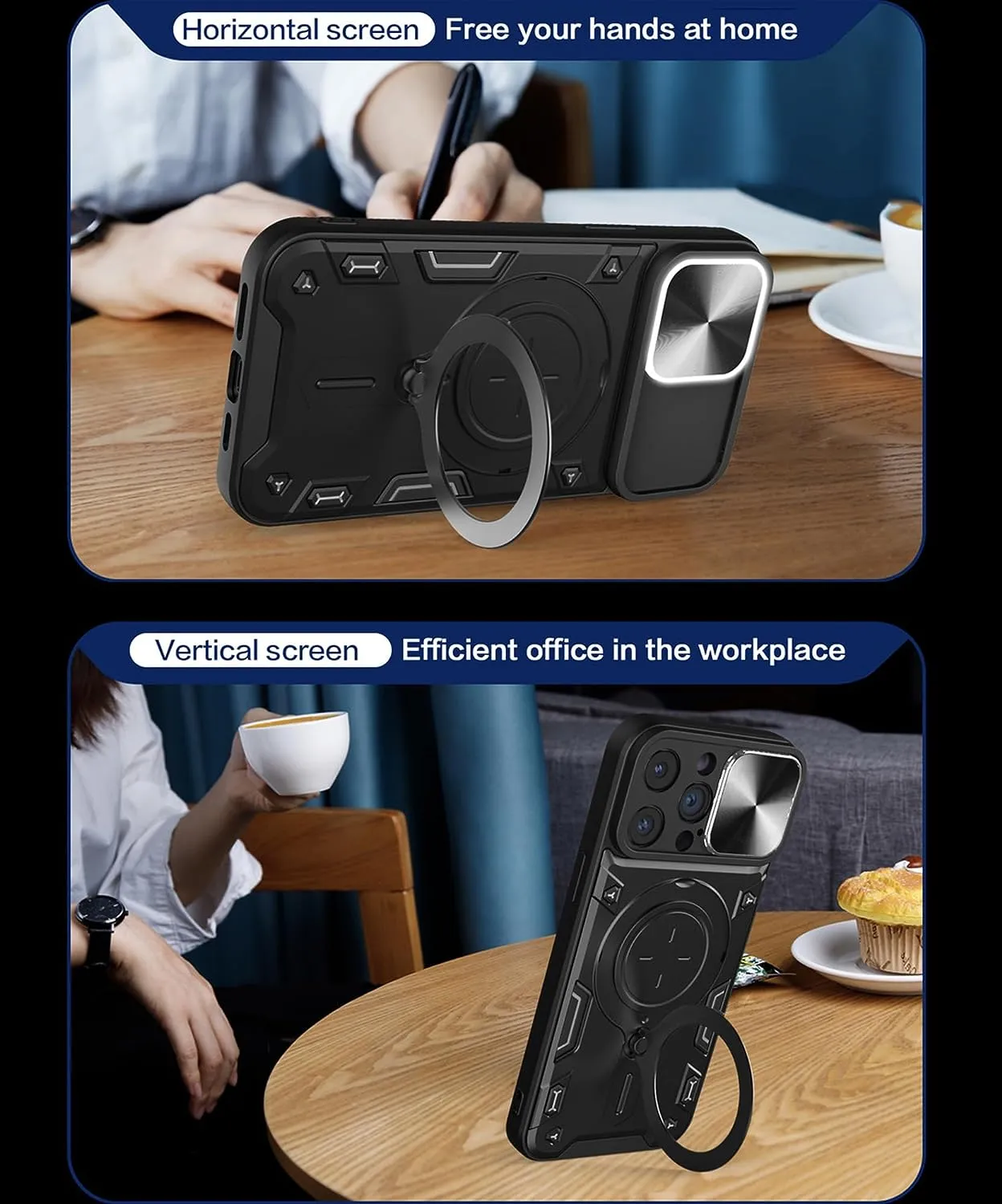 iPhone 16 Kickstand Camera Slide Case