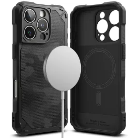 iPhone 16 Pro Max Case Cover |  Rugged Gear Magnetic Series | Back Phone Cover- Camo Black