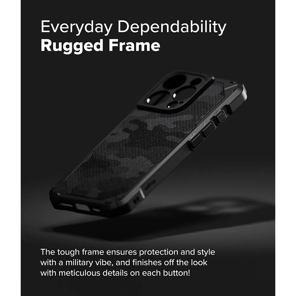 iPhone 16 Pro Max Case Cover |  Rugged Gear Magnetic Series | Back Phone Cover- Camo Black