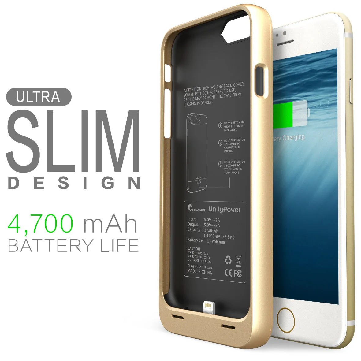 iPhone 6S Plus | 6 Plus UnityPower Battery Case-Gold