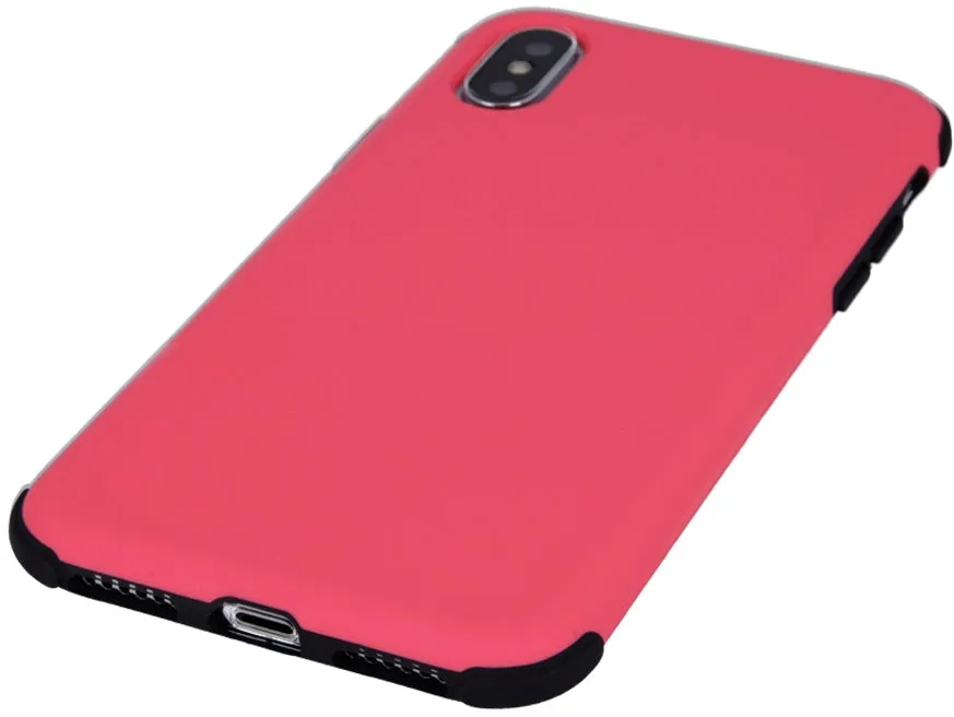 iPhone 8 Defender Rubber Rugged Case - Pink