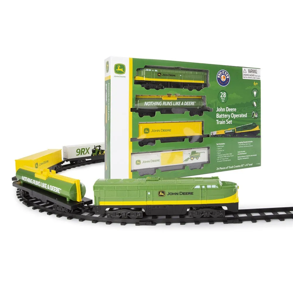 John Deere Battery-Powered Toy Train Set