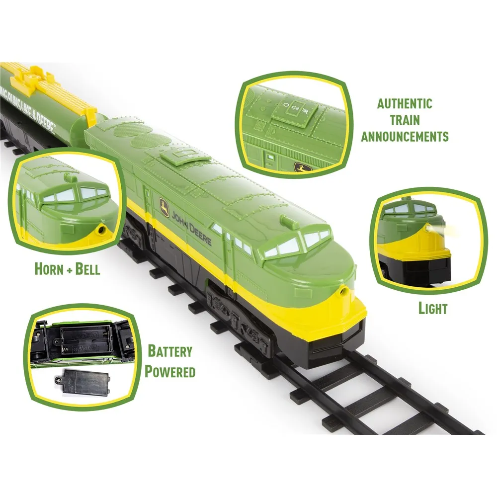 John Deere Battery-Powered Toy Train Set