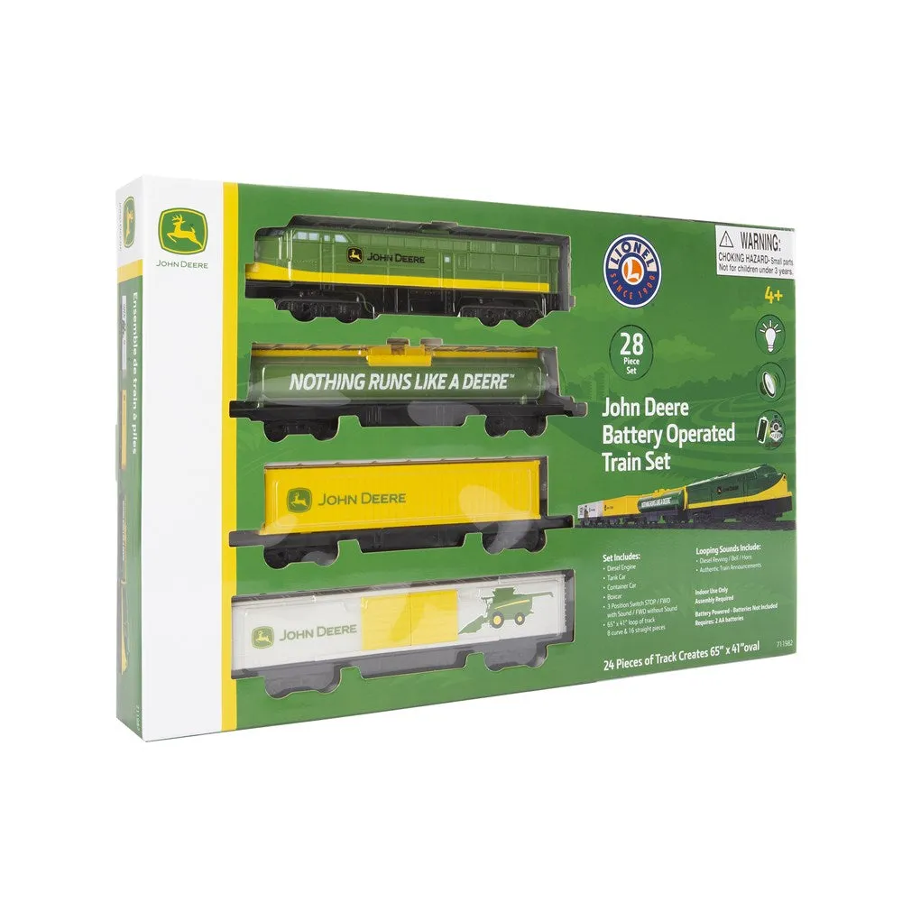 John Deere Battery-Powered Toy Train Set