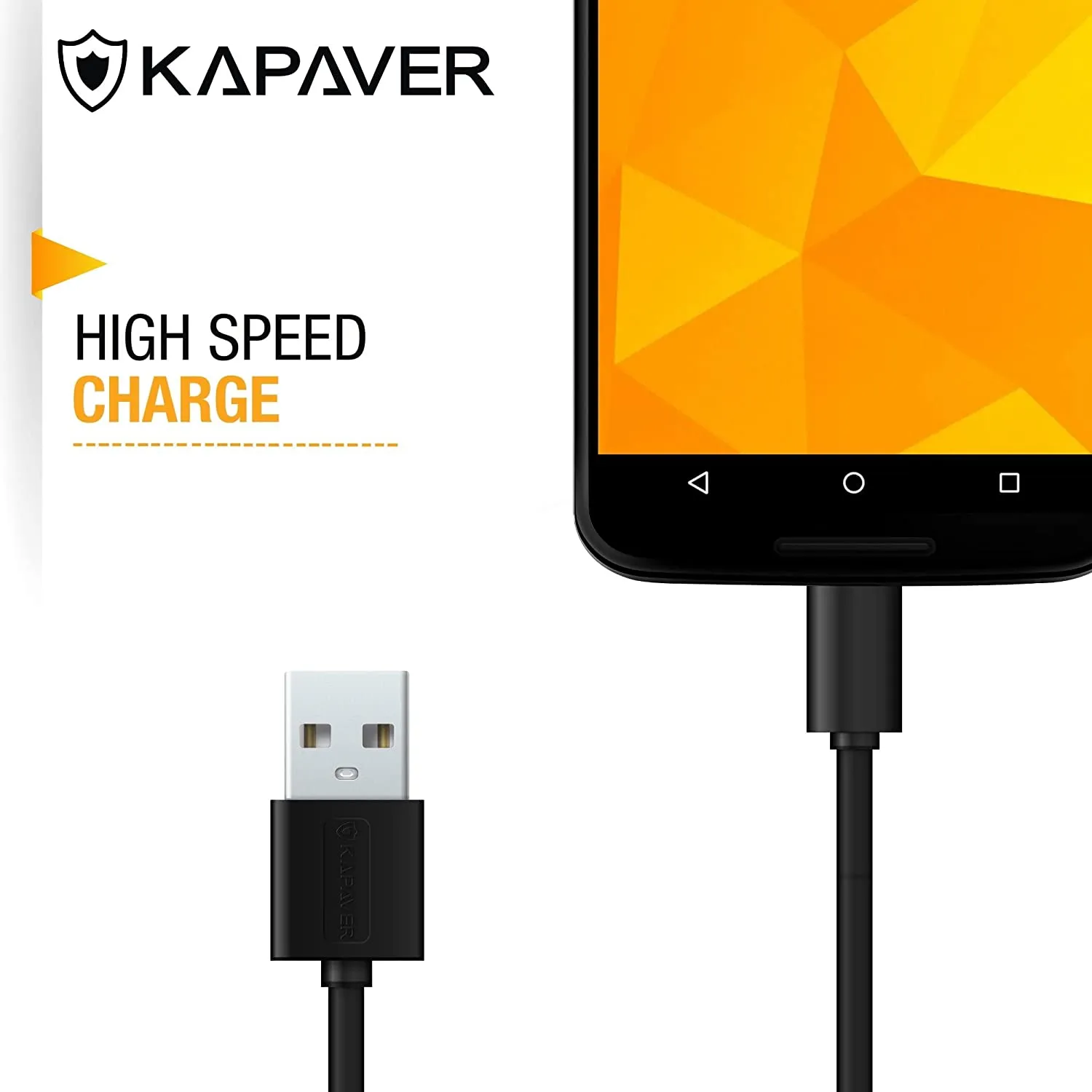 KAPAVER Micro USB Cable For Charging & Sync Data to Android Smartphones (10 Pack Black)