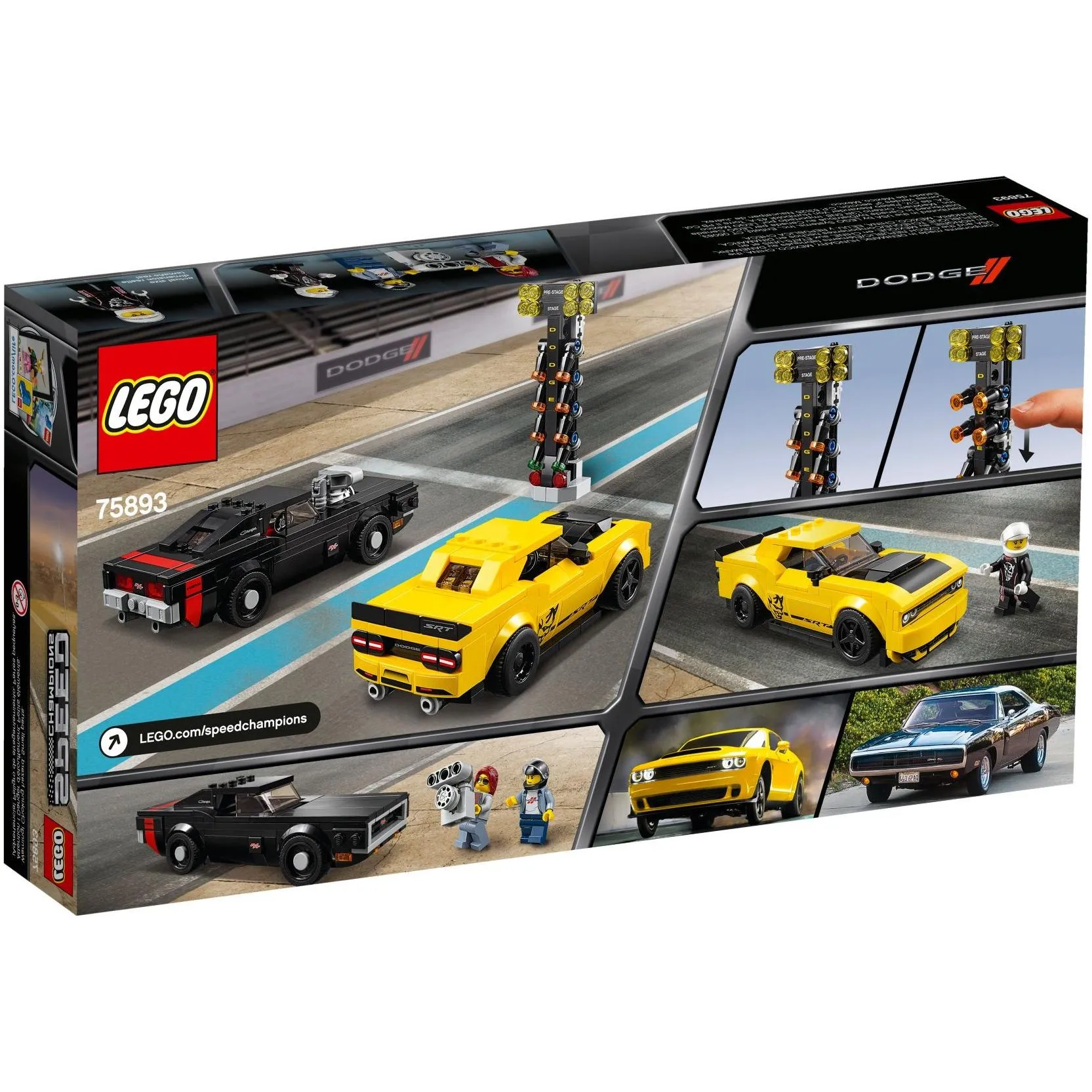 LEGO Speed Champions 75893 2018 Dodge Challenger SRT Demon and 1970 Dodge Charger R/T