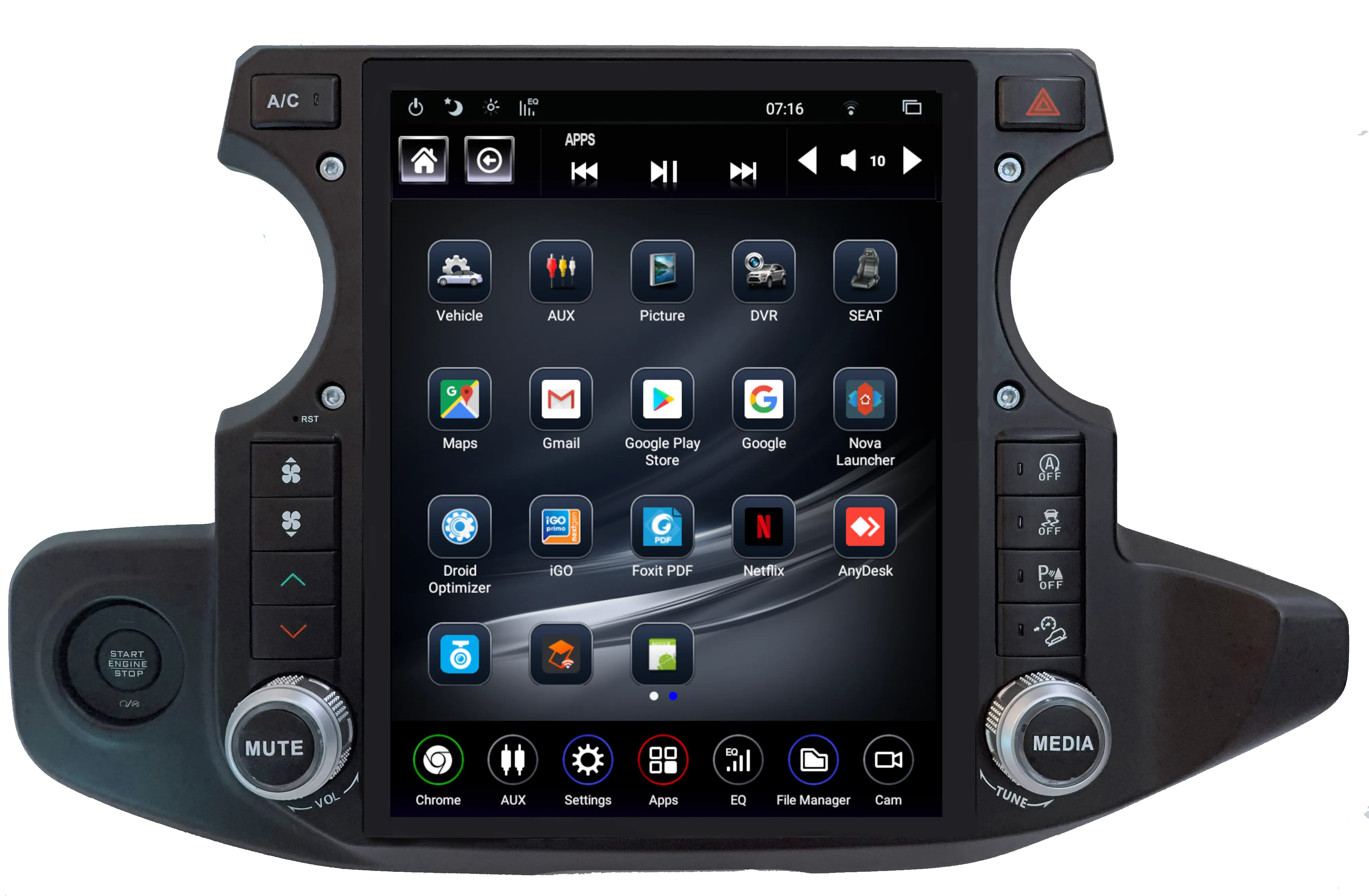 Linkswell Radio Jeep Wrangler JL / Gladiator JT (18-23) T-Style 12.1" Android 9 Gen 5 - TS-JPJL12-1RR-5B