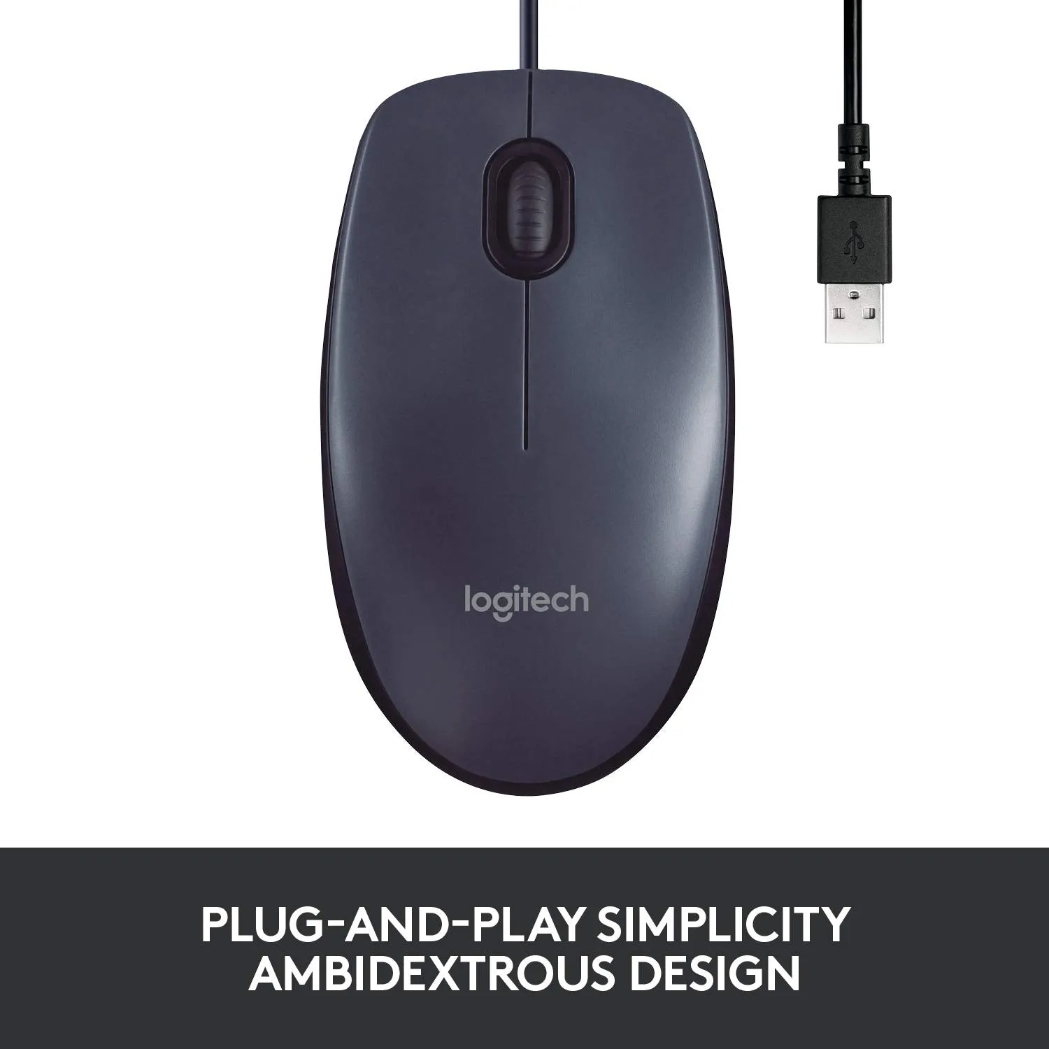 Logitech Business B100 有線光學滑鼠 - Black 黑色 910-006605 原裝行貨