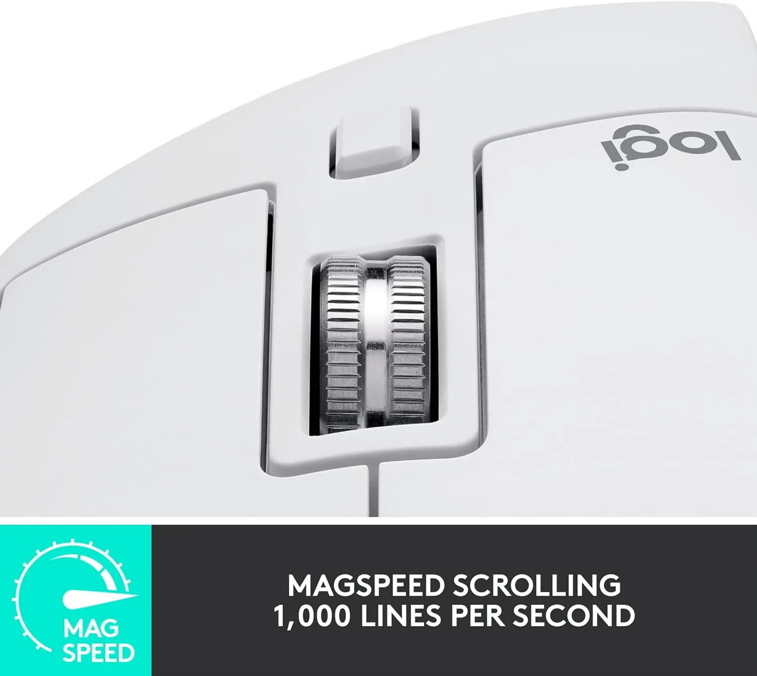 Logitech MX MASTER 3S for Mac Wireless Mouse 高階無線靜音滑鼠 - Pearl White 珍珠白色 910-006574 原裝行貨