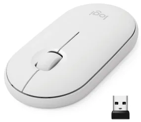 Logitech PEBBLE M350 Wireless Mouse 纖薄靜音無線藍牙滑鼠 - Pearl White 珍珠白色 910-005600 原裝行貨