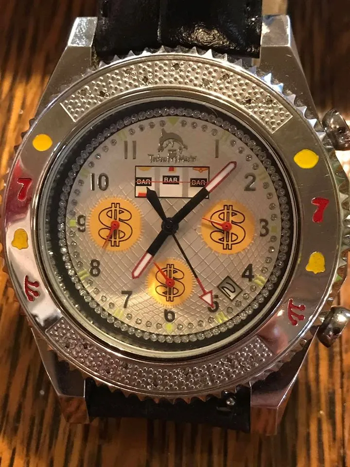 <€€ New Mens TECHNO MASTER Watch Las Vegas Gambler's Collectible Limited Edition Watch NIB