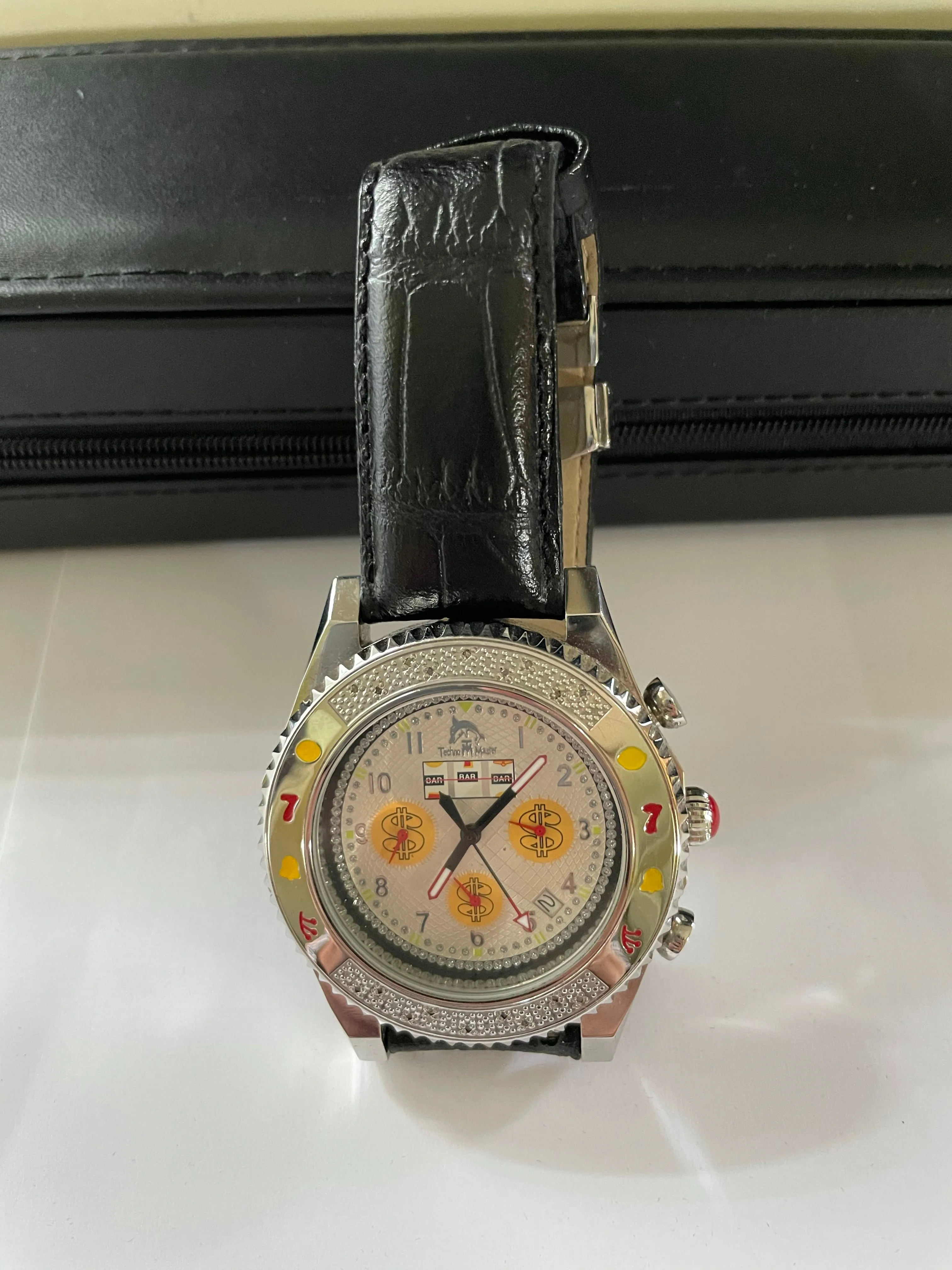 <€€ New Mens TECHNO MASTER Watch Las Vegas Gambler's Collectible Limited Edition Watch NIB