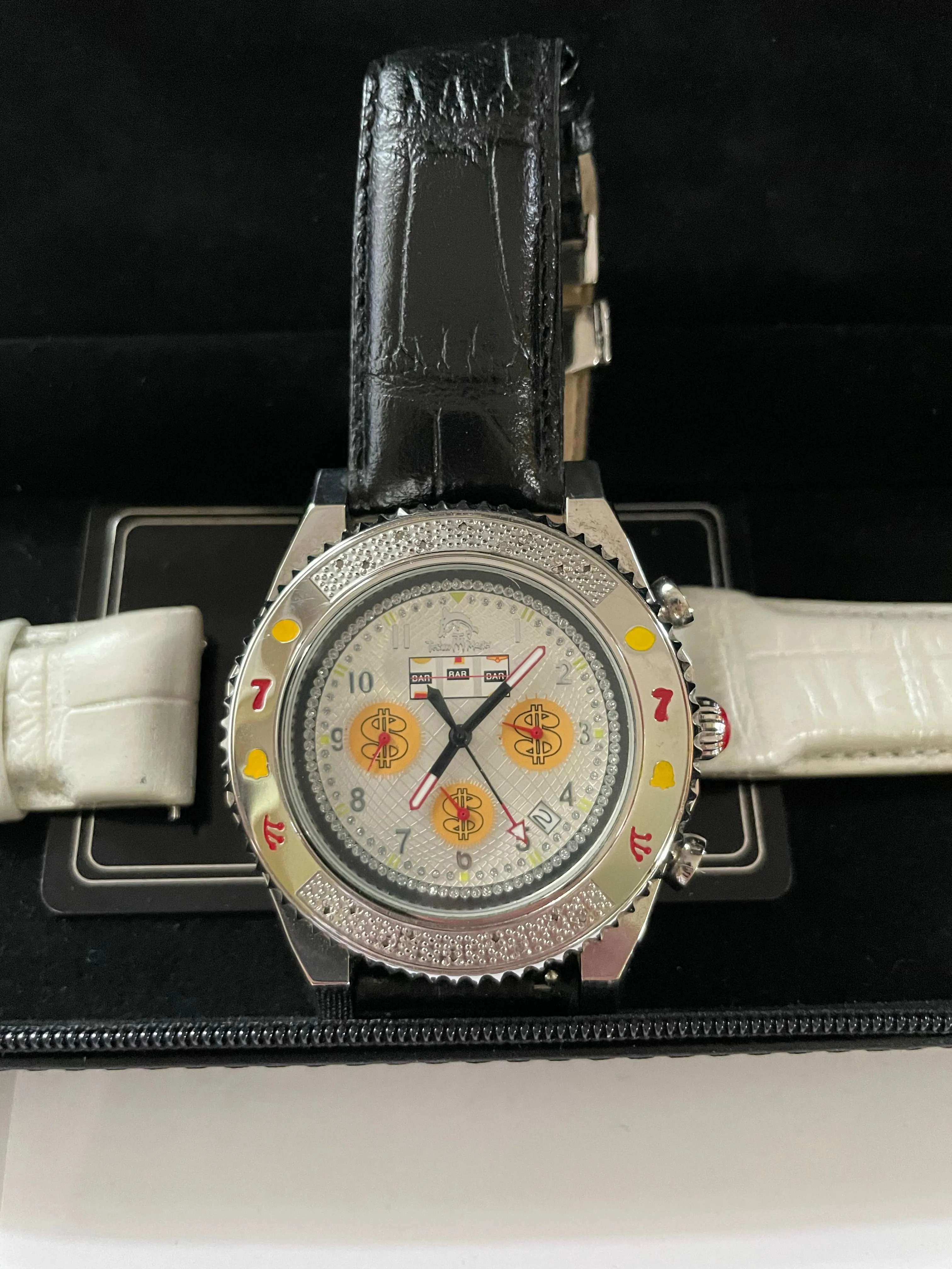 <€€ New Mens TECHNO MASTER Watch Las Vegas Gambler's Collectible Limited Edition Watch NIB