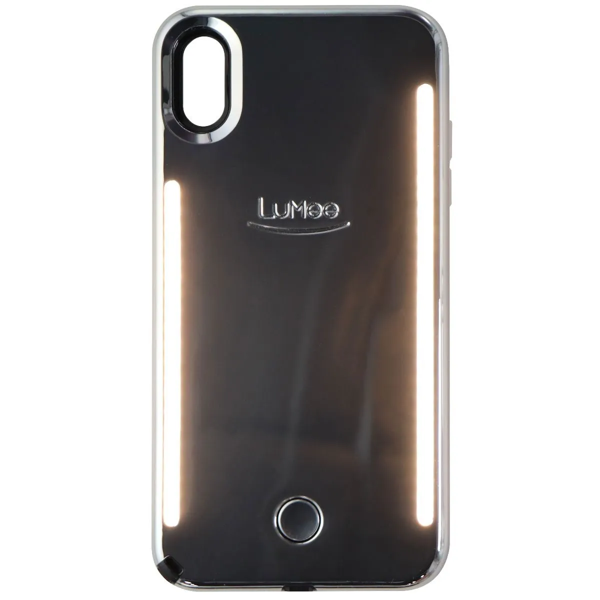 LuMee Duo Instafame Lighted Case for Apple iPhone Xs Max - Silver Mirror