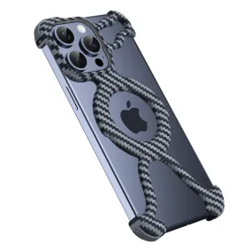 Luxury Carbon Fiber Magnetic Hollow Cooling Phone Case For iPhone