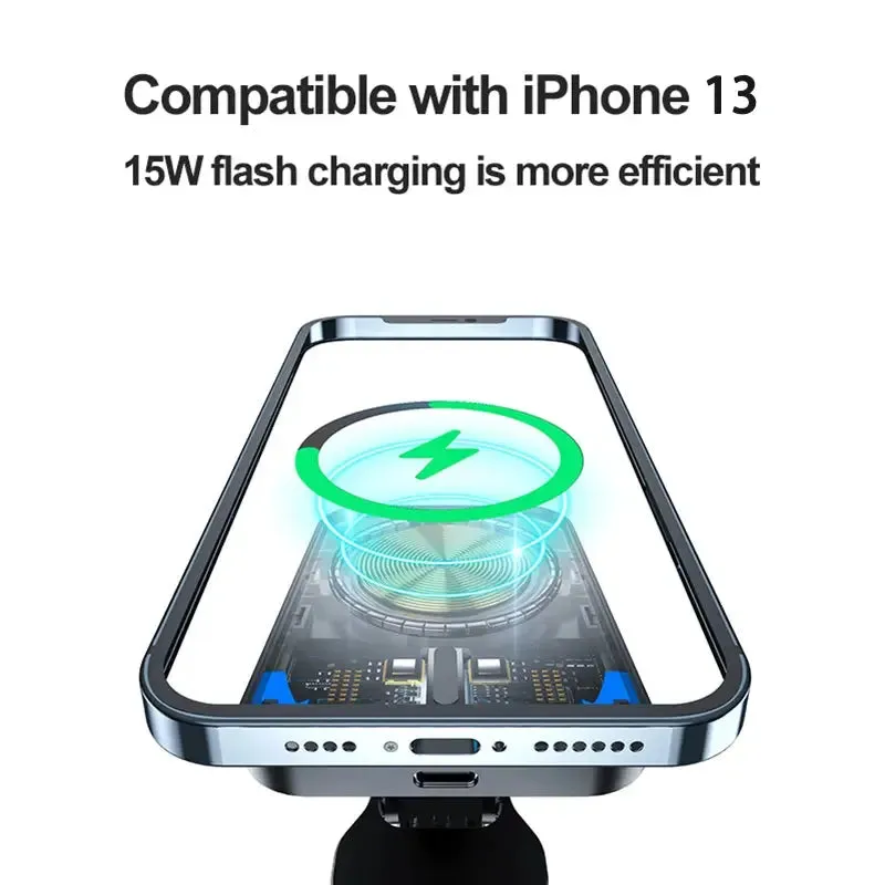 Magnetic Car Wireless Chargers Qi Phone Charger Wireless Air Vent for Iphone 12,13, Mini  Pro Magnet Wireless Charger 15W