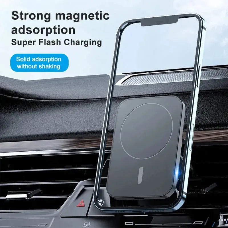 Magnetic Car Wireless Chargers Qi Phone Charger Wireless Air Vent for Iphone 12,13, Mini  Pro Magnet Wireless Charger 15W