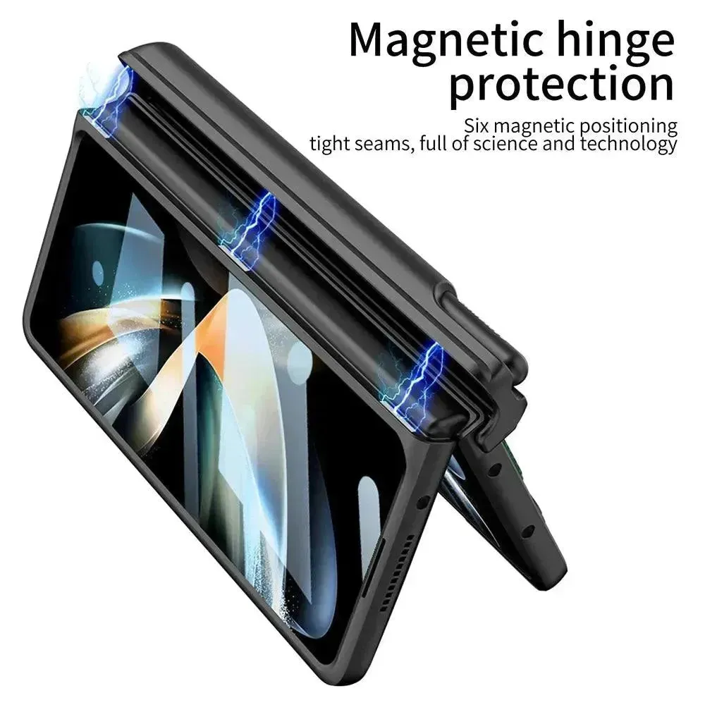 Magnetic Hinge Wrist Strap Case For Samsung Z Fold