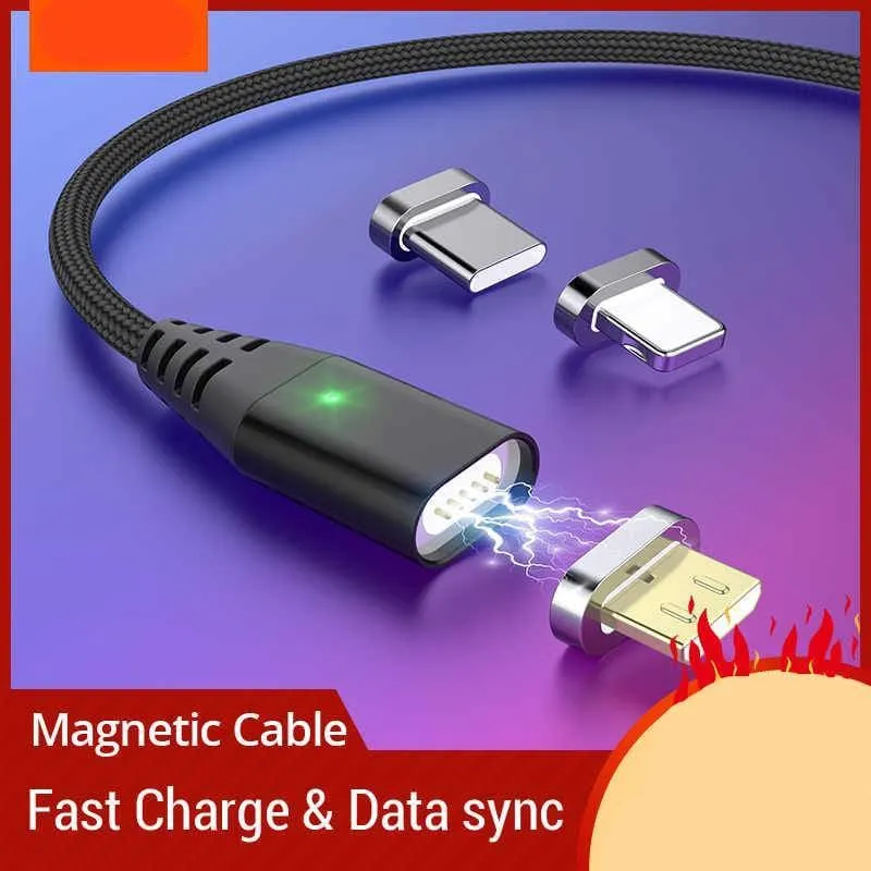 Magnetic Micro USB, Type C, Lightning to USB Cable