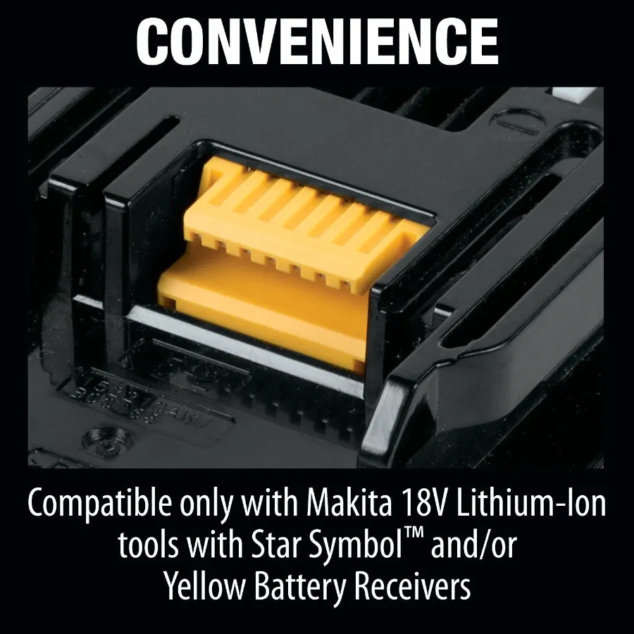 Makita BL1850BDC2 18V LXT® Lithium‑Ion Battery and Rapid Optimum Charger Starter Pack (5.0Ah)