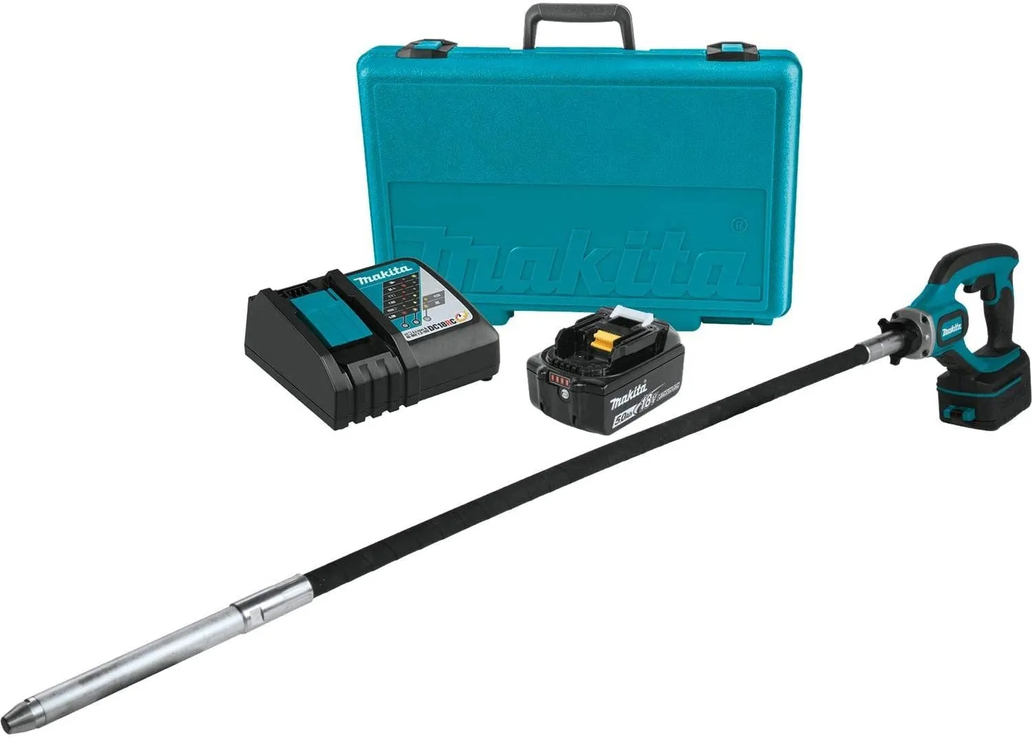 Makita Cordless Concrete Vibrator Kit- 18V LXT w/ 4 Foot Shaft