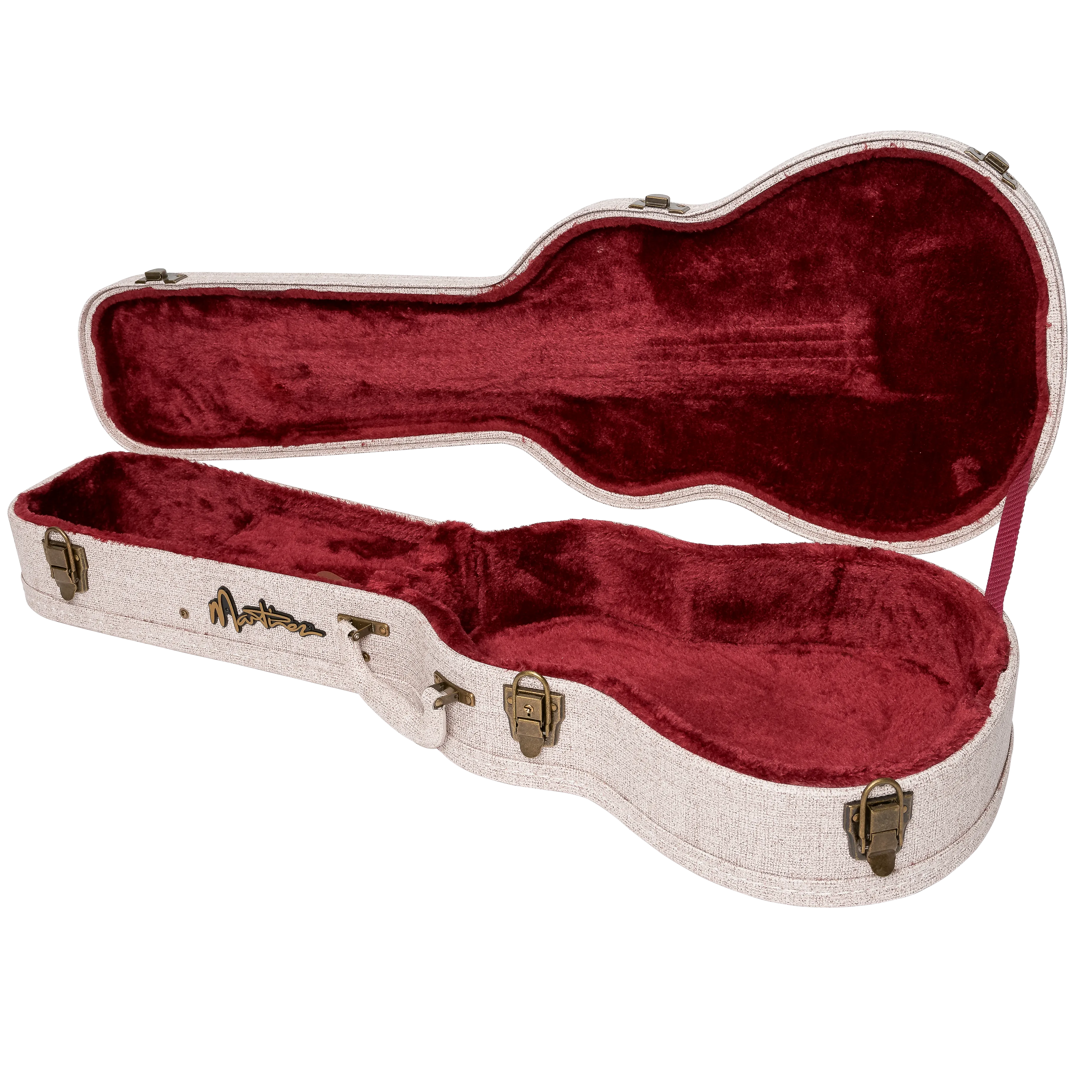 Martinez 'Southern Belle' Deluxe Shaped Tenor Ukulele Hard Case (Paisley Brown)