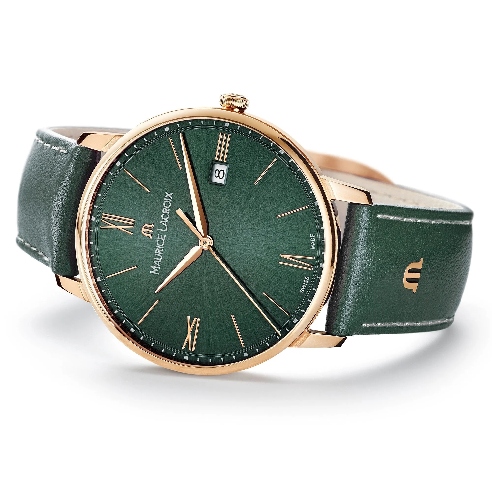 Maurice Lacroix Men's Green Eliros Date Quartz Watch EL1118-PVP01-610-1